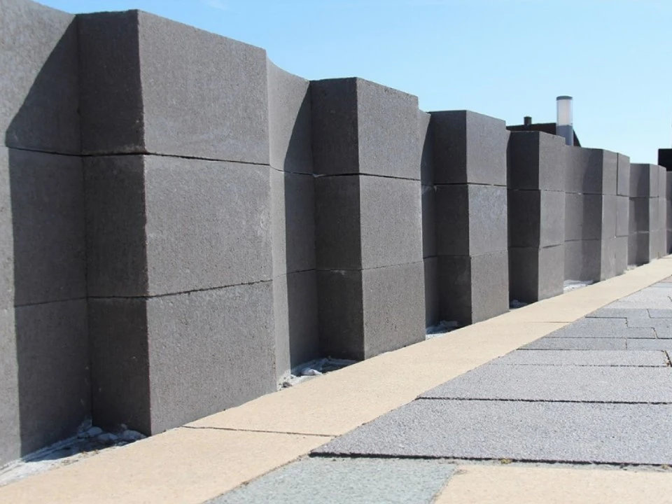 Stapelblok Palissade Wave Grijs 60 x 15 x 15 cm - Afbeelding 4